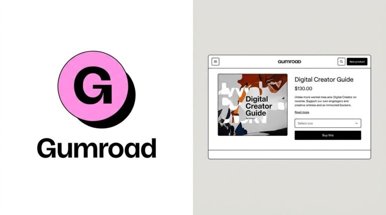 Gumroad dashboard and digital product storefront review 2026.