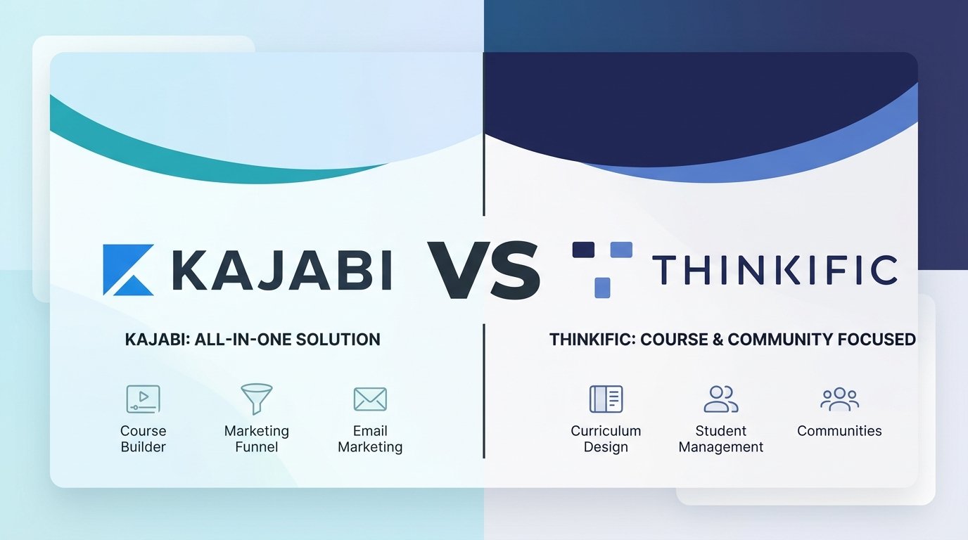 Kajabi vs Thinkific (2026): Detailed Platform Comparison & Pricing