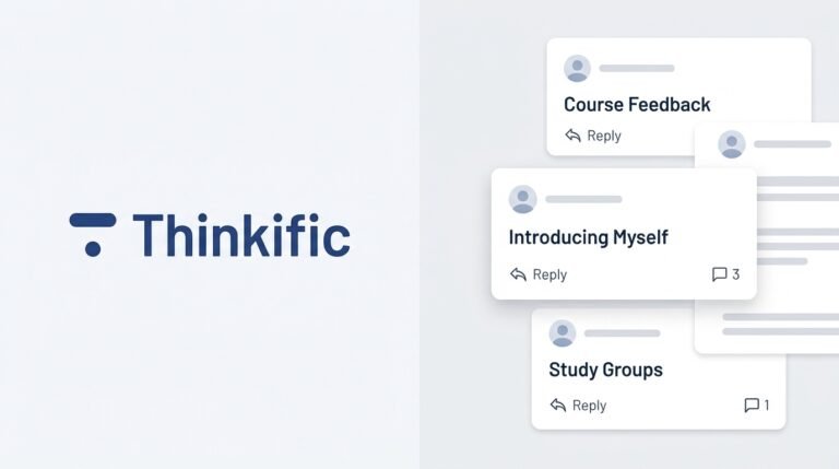 Thinkific dashboard and online course builder platform review 2026.