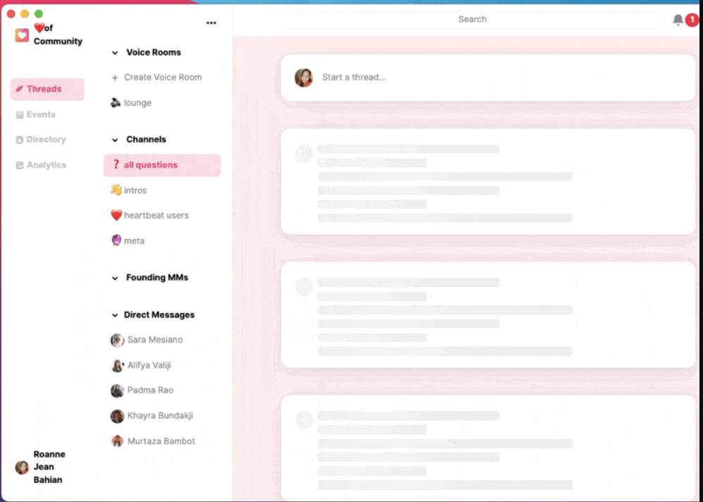 Heartbeat community dashboard
